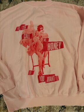 Taylor Swift The Life of a Showgirl 'Honey' Crewneck Sweatshirt Size M